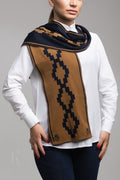 Cachecol Guarda Pampa Feminino - Caramelo/Marinho