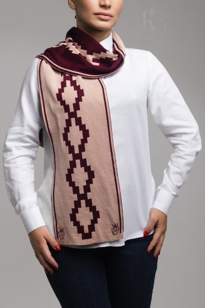 Cachecol Guarda Pampa Feminino - Nude/Bordo