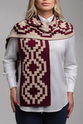Cachecol Missionera - Bordo/Bege