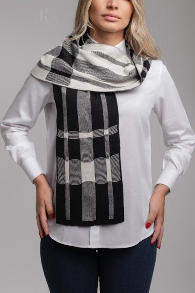 Cachecol Serrana - Preto/Creme