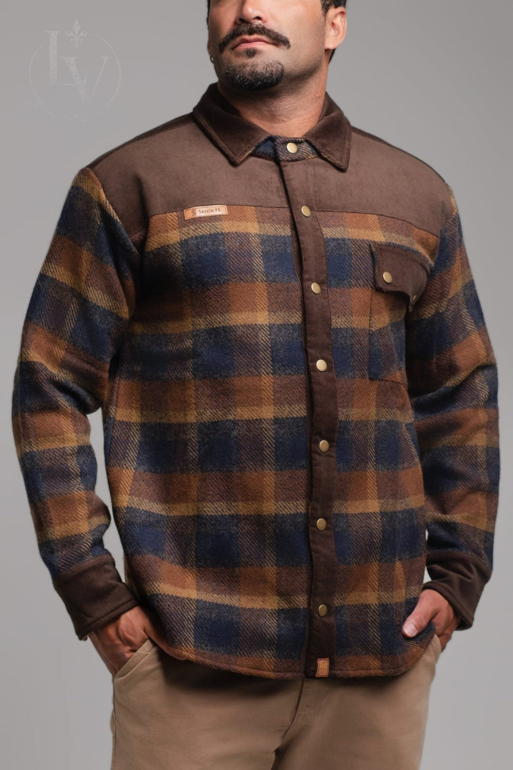 Camisa Térmica Lenhadora - Marrom