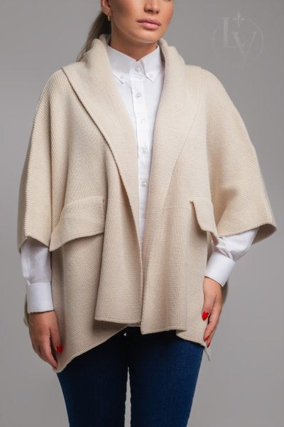 Capa Paisana com Capuz - Creme