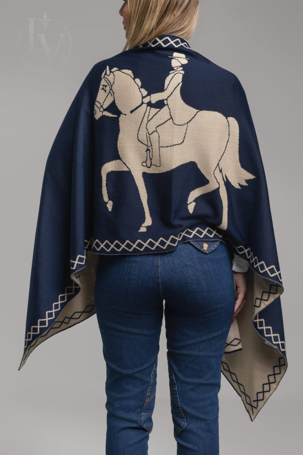 Manta Larga Horse - Marinho/Bege
