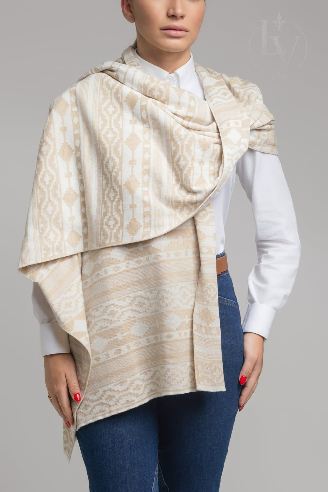 Manta Larga Pampeana - Off White/Bege