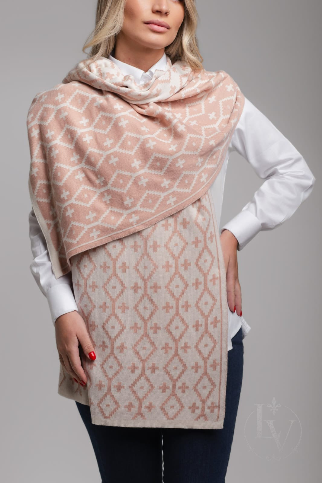 Manta Larga Santa Cruz Feminino - Creme/Nude
