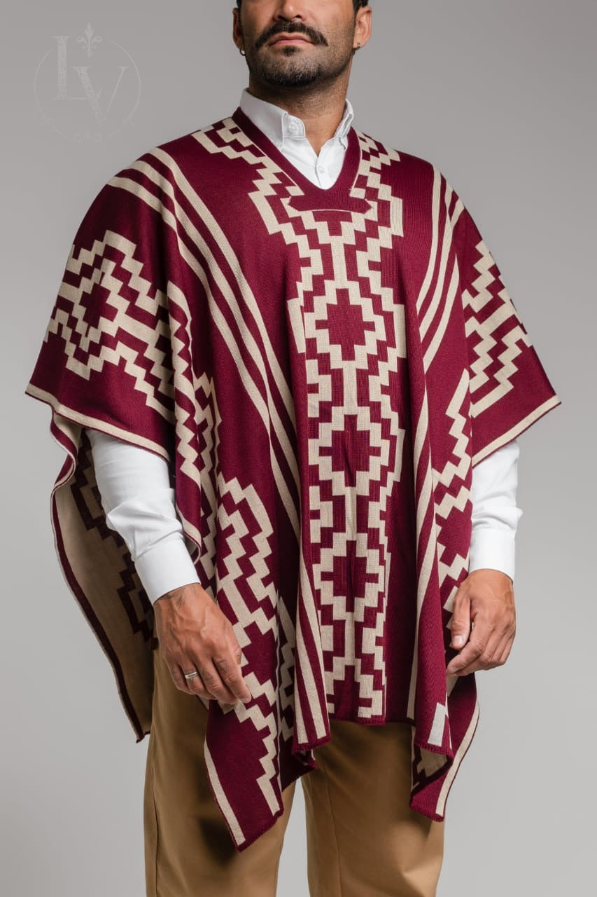 Pala Pampa Masculino - Bordo/Bege