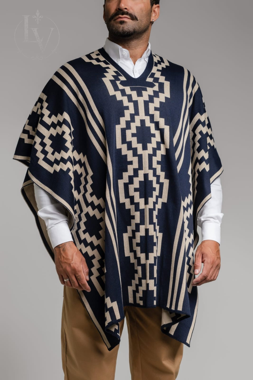Pala Pampa Masculino - Marinho/Bege