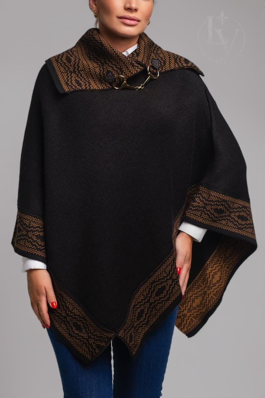 Poncho Ancestral - Preto Caramelo