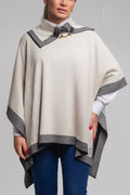Poncho Costanera - Creme Preto