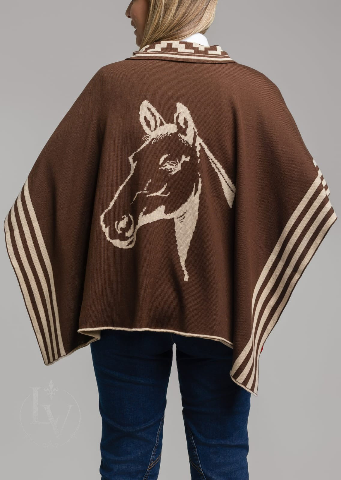 Poncho Crioula - Marrom/Bege