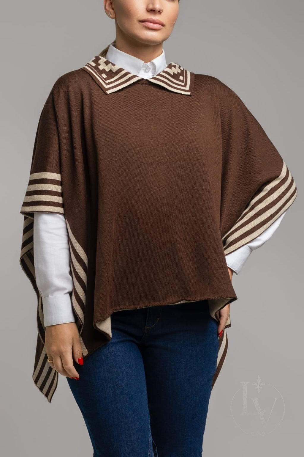 Poncho Crioula - Marrom/Bege
