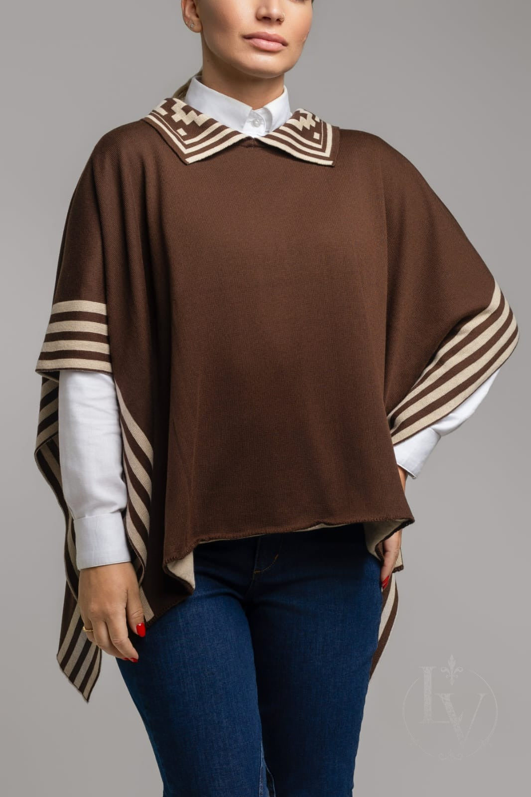 Poncho Crioula - Marrom/Bege