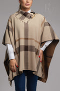 Poncho Escocês - Areia Marrom Caramelo