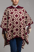 Poncho Missionera - Bordo/Bege