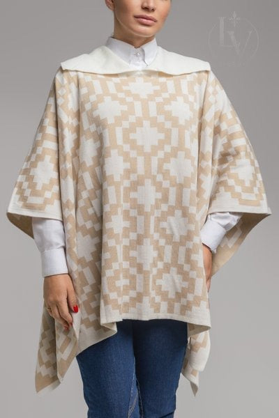 Poncho Missionera - Off White/Bege