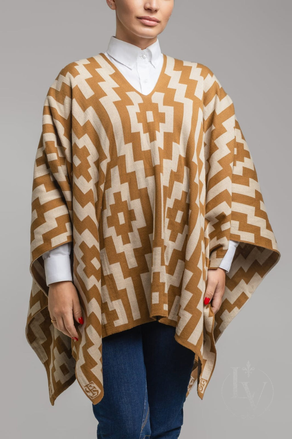 Poncho Pampa - Caramelo/Bege