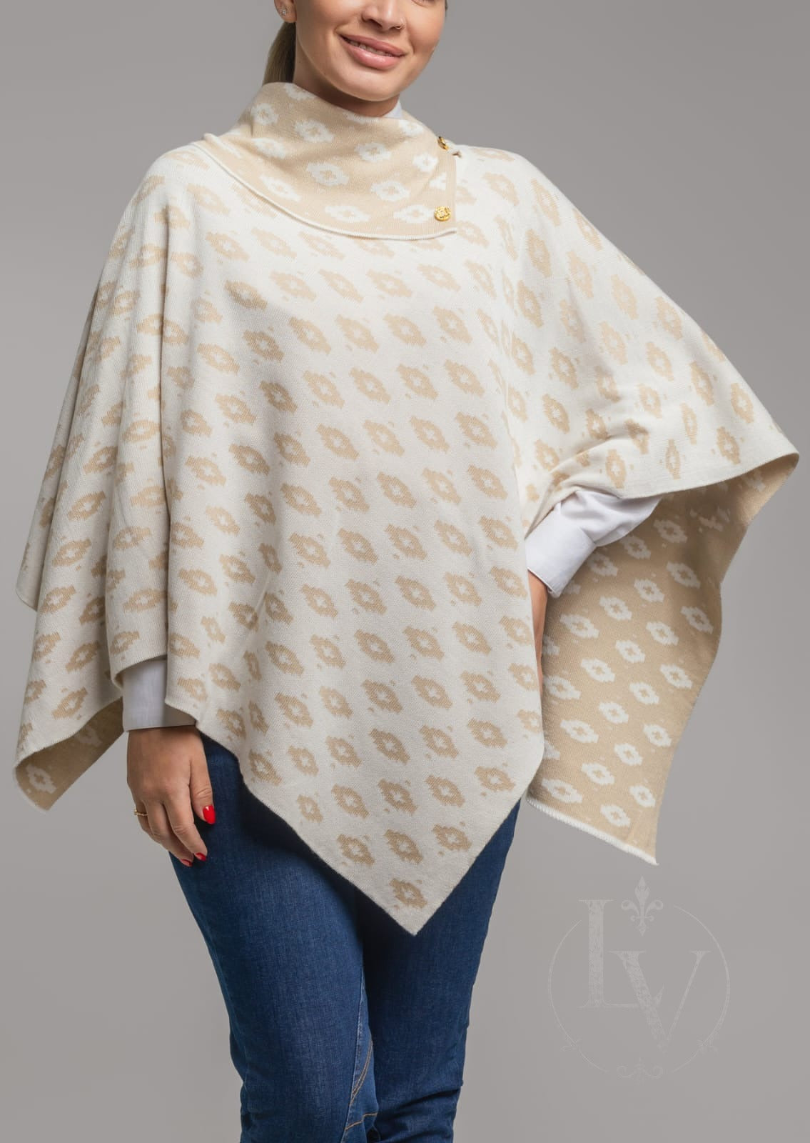 Poncho Pampinhas - Off White/Bege