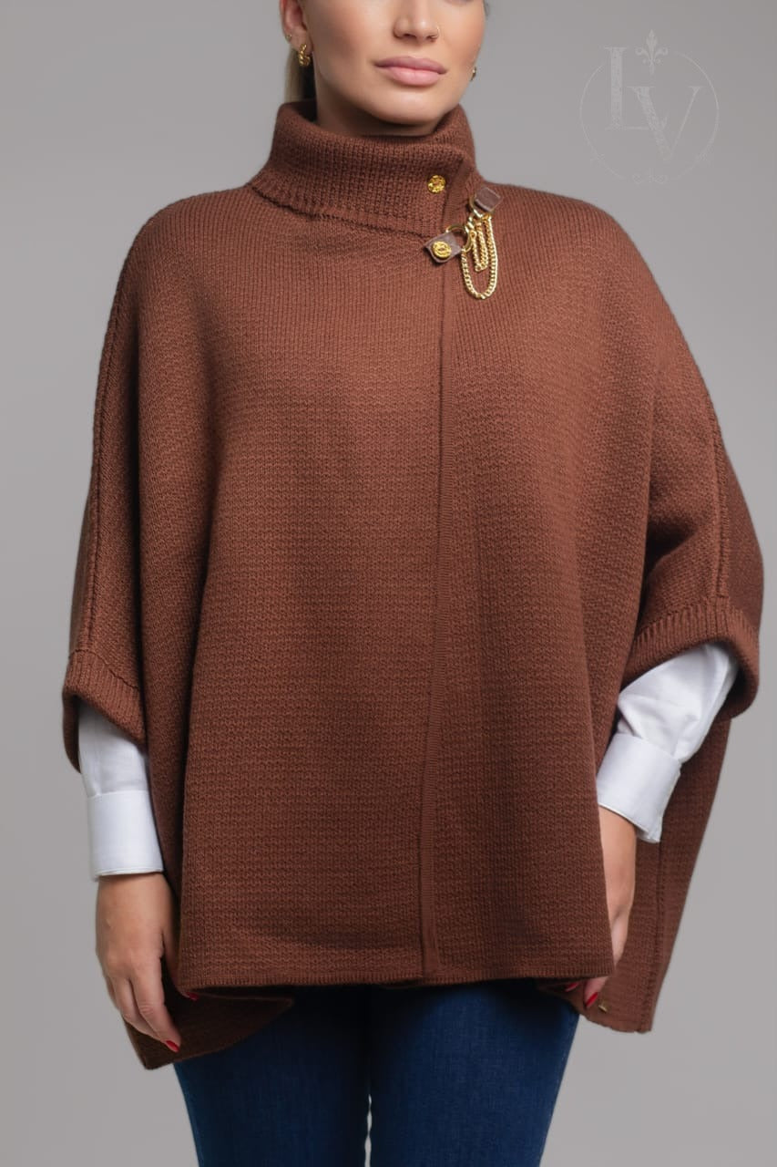 Poncho Porteño - Marrom Terra