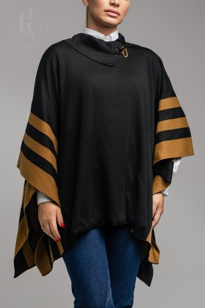 Poncho Querência - Preto/Caramelo