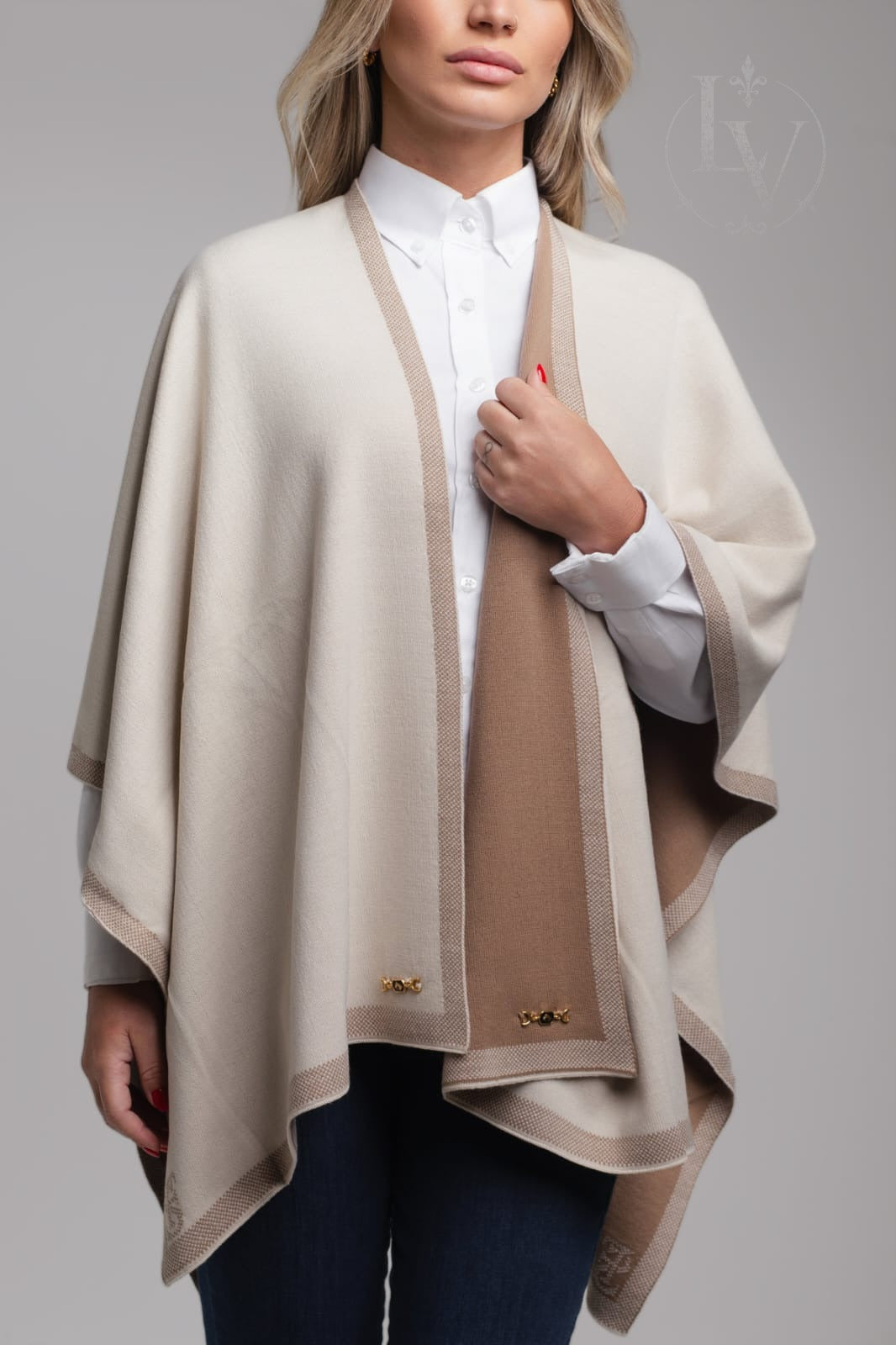 Ruana Costanera - Creme/Bege