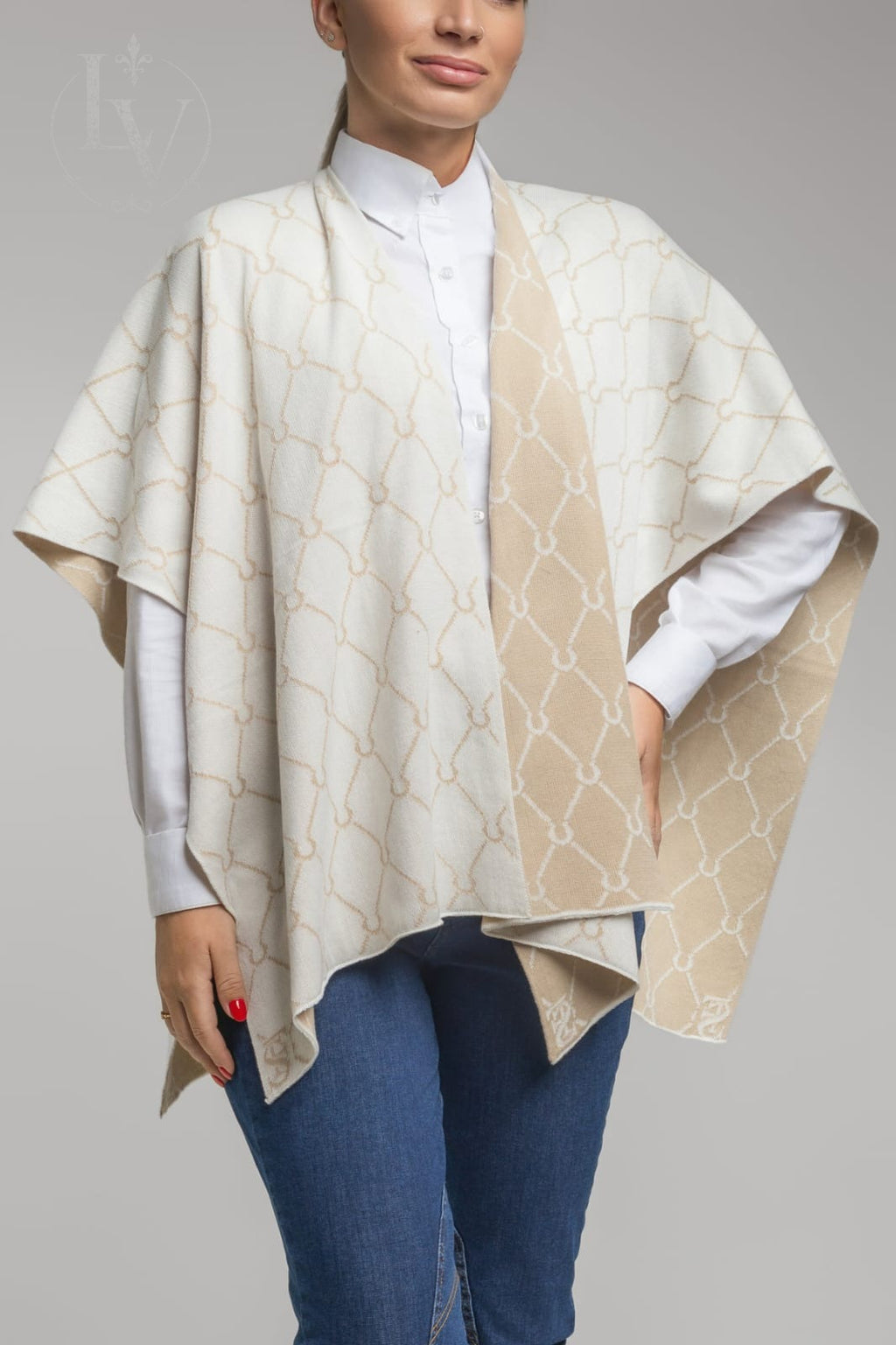 Ruana Ferraduras - Off White/Bege