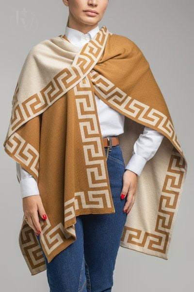 Ruana Inca - Caramelo/Bege